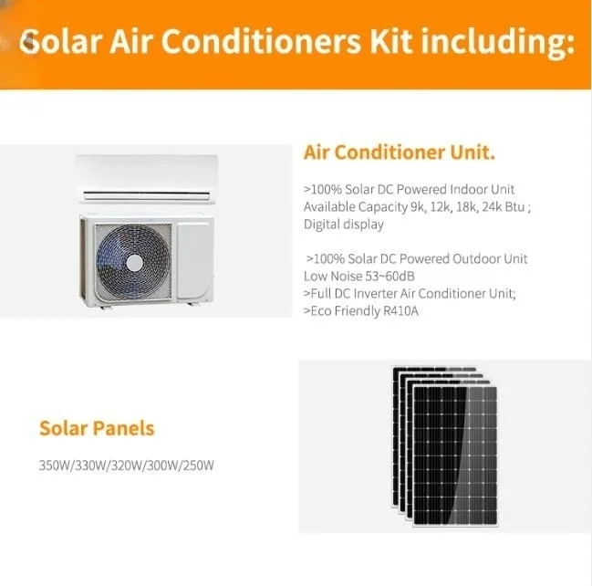 EU Top 3 1.5 Ton 3 Star Inverter Solar Energy Powered Air Conditioner 18000Btu Split Ac Unit PricePopular