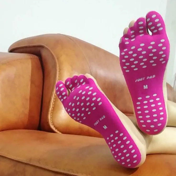 NC0084 Fabric Comfortable Anti Slip Barefoot Waterproof Adhesive Sticky Pad Insoles For Beach Plantillas adhesivas adhesivas imp