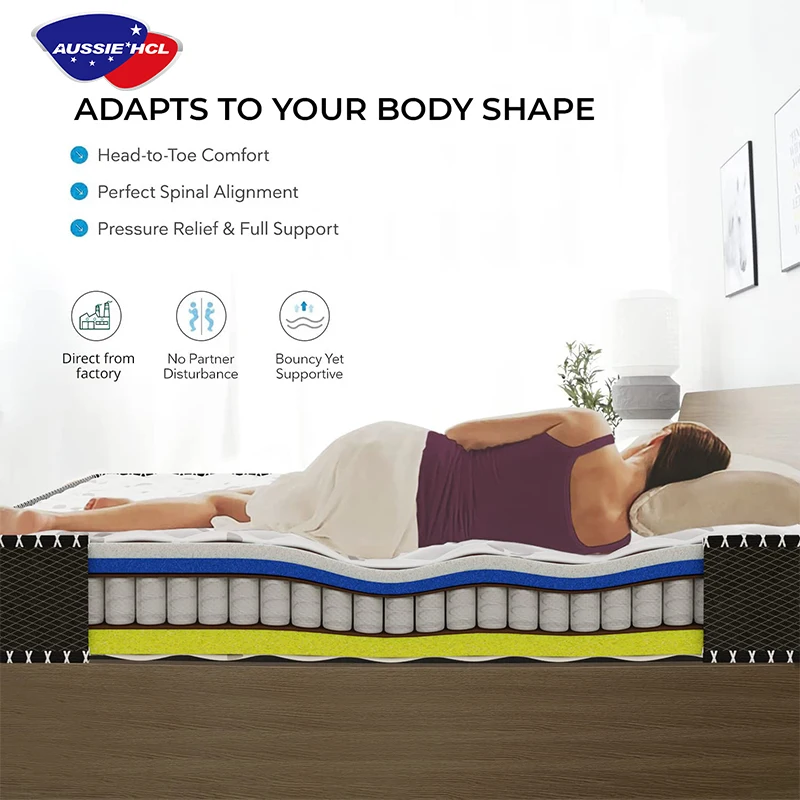 best sales hotel 5 star natural latex foam spring mattress hybrid pocket gel memory foam spring mattress