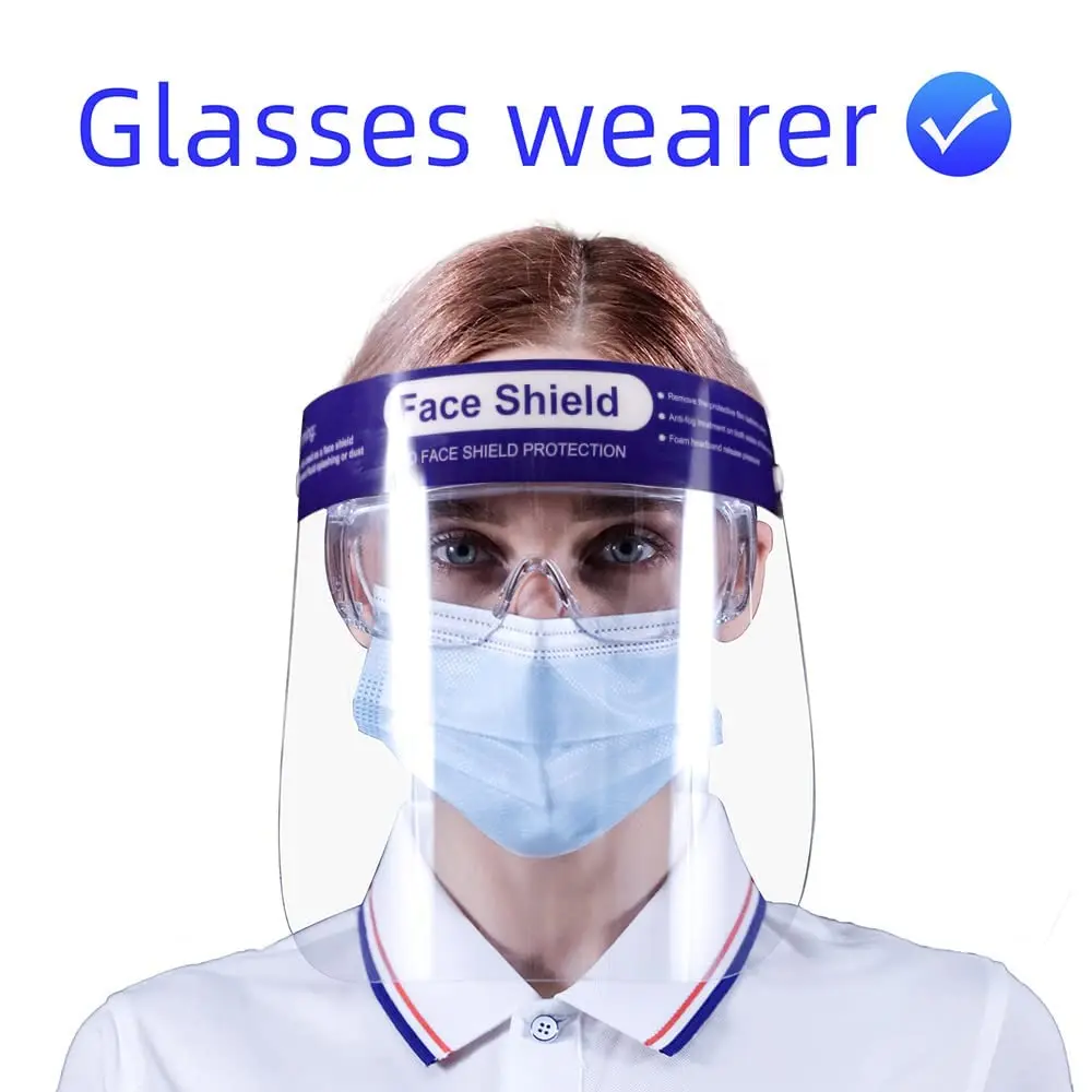 In stock Disposable FaceShields Anti Fog PET  FaceShields Disposable  Full Face Shield
