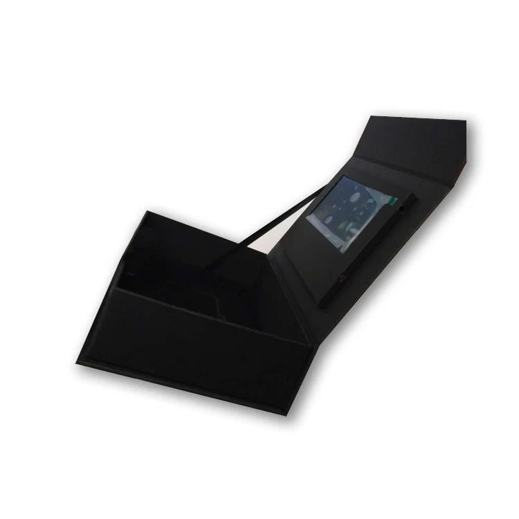 promotion screen video player advertising gift packaging box 5 inch black video display box