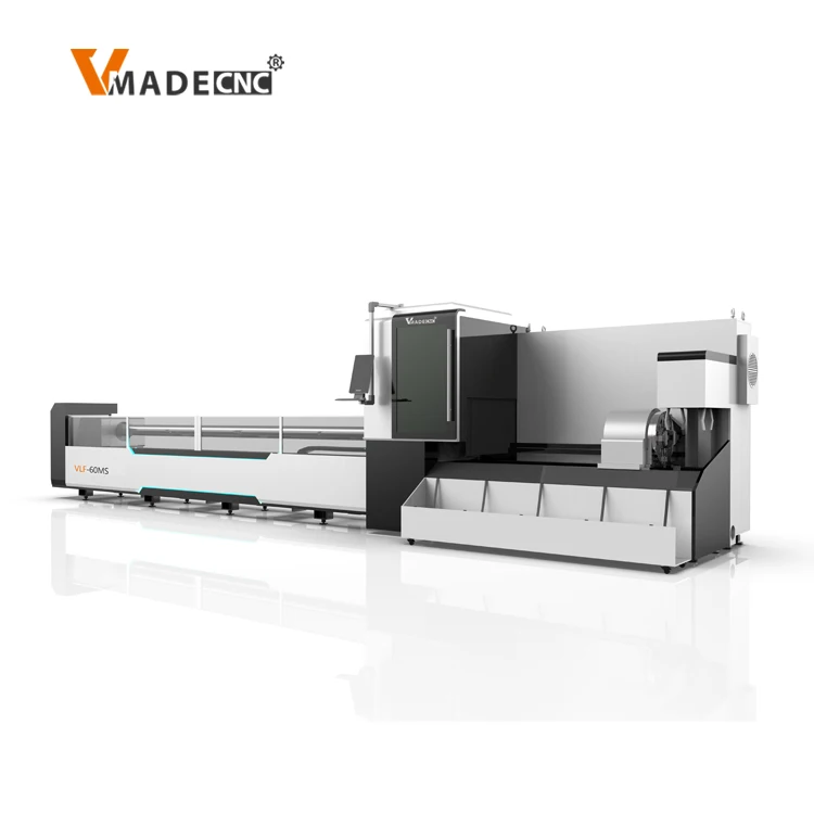 Zero Waste Tube Fiber Laser Tube Pipe Cutting Machine Lf-60ms With Auto Loading System