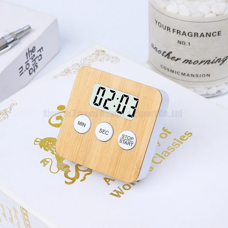 lcd count up down countdown Bamboo electronic digital timer for lab laboratory manufacturer price perfect tea mini tiny