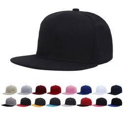 Factory low MOQ metal sports caps custom puff embroidery logo blank flat brim hip hop hat plain snapback baseball cap
