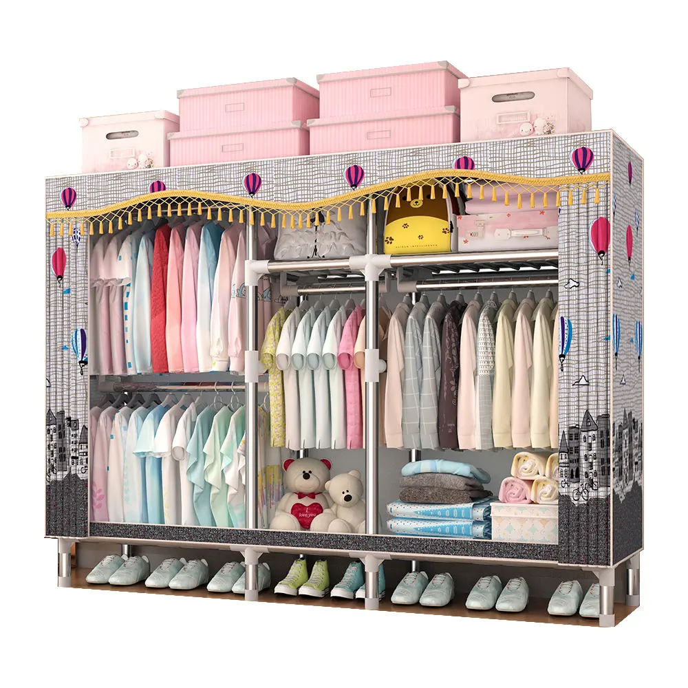 25 мм, оцинкованная стальная труба, ширина 168 см, шкаф для хранения одежды, портативный шкаф, полки