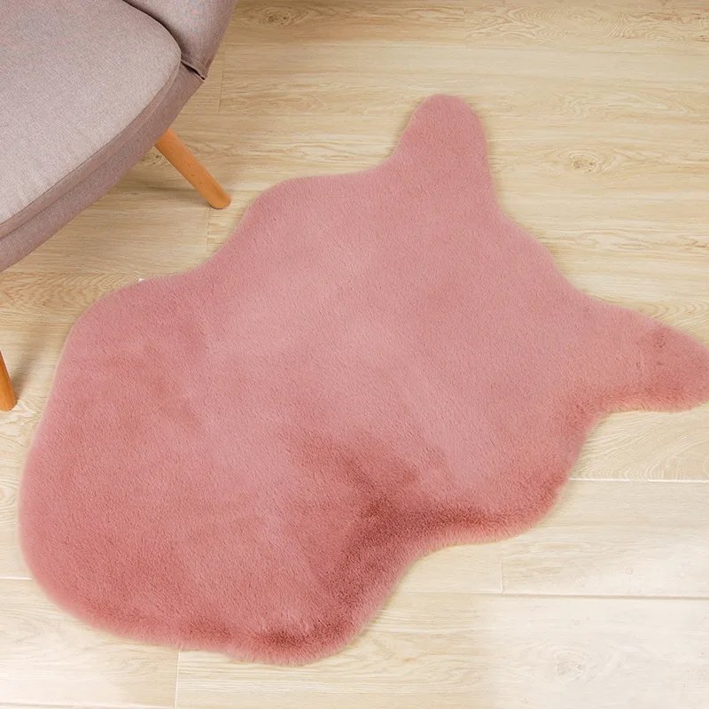 Wholesale Fluffy Grey Faux Rabbit Fur Area Rug Large Carpet Living Room Rabbit Fur Rugs And Carpets Floor Carpet