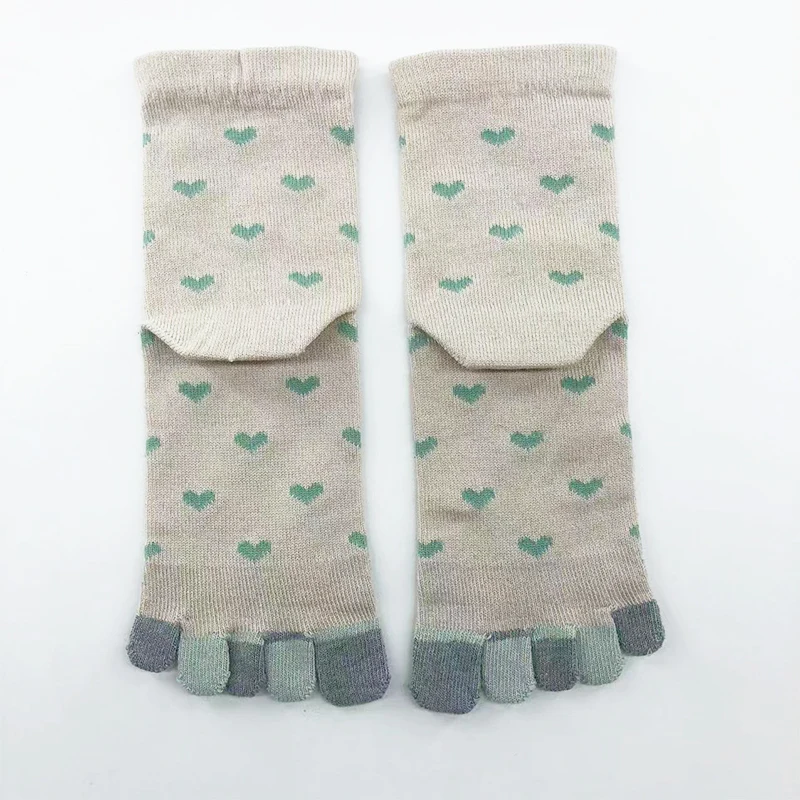 Five Toe Separator Socks Design Custom Comfortable Cotton Women Crew Socks For Daily Wear For Sports