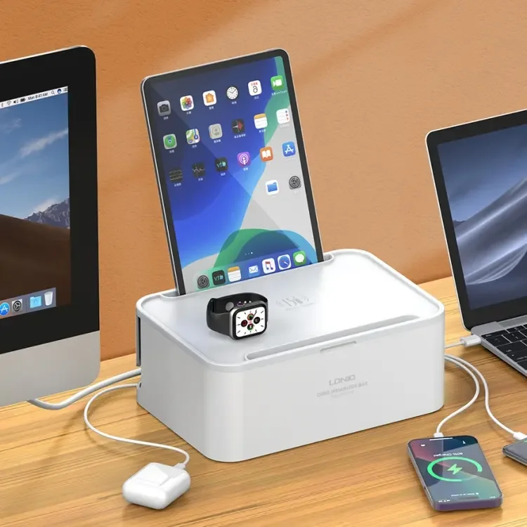 LDNIO SN5309W Surge Protector Power Strip Storage Box Extension 5 EU/UK Socket US 9 Socket 3 USD 3.0 PD Type-C Port Power Strip