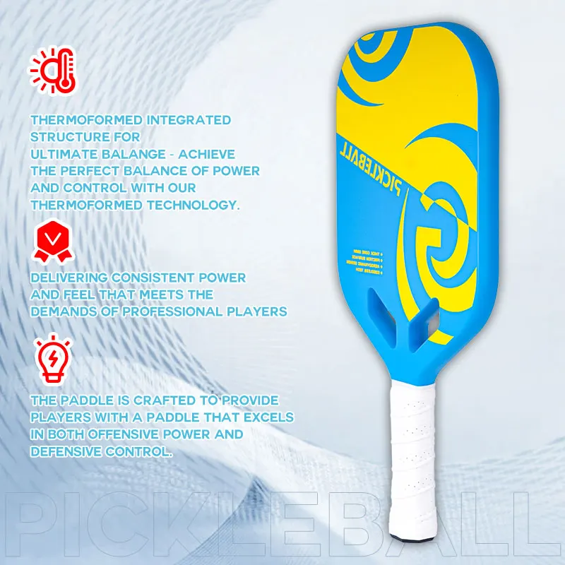 High Quality Usapa Approved Thermoformed Custom 3K T700 T300 Carbon Fiber Pickleball Paddle Graphite Pickle Ball Racket