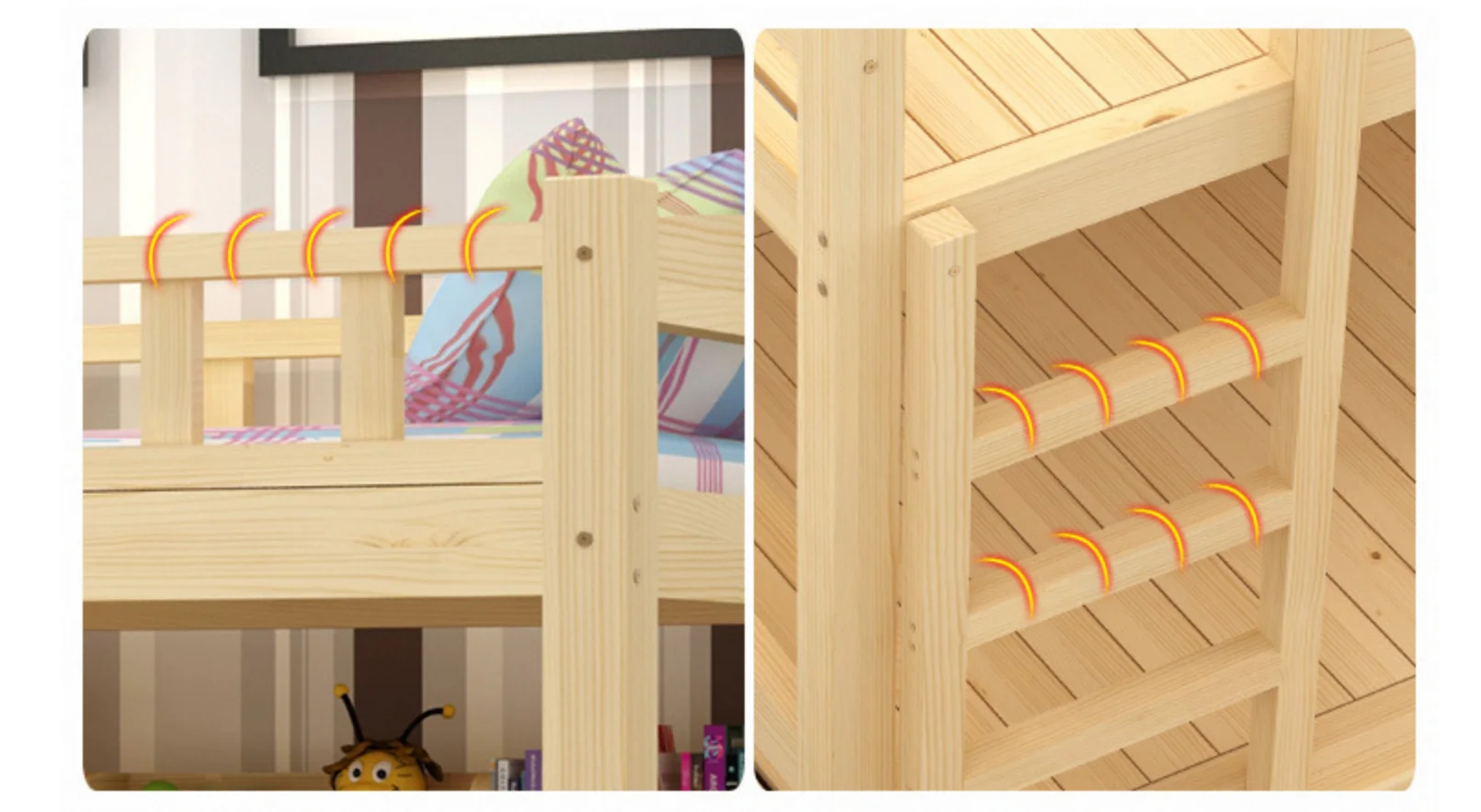 Fatong Children Furniture Wood and MDF Bunk Bed Furniture Wood Kids Beds bedroom sets for bedroom furniture