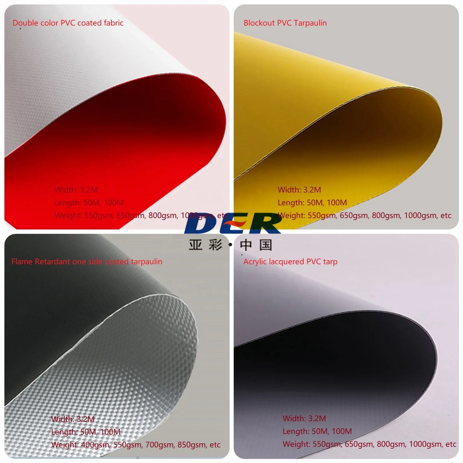 Fire Retardant Tarpaulin Roll PVC Coated Polyester Tarpaulin Fabric for Tensile Membrane Building Structures
