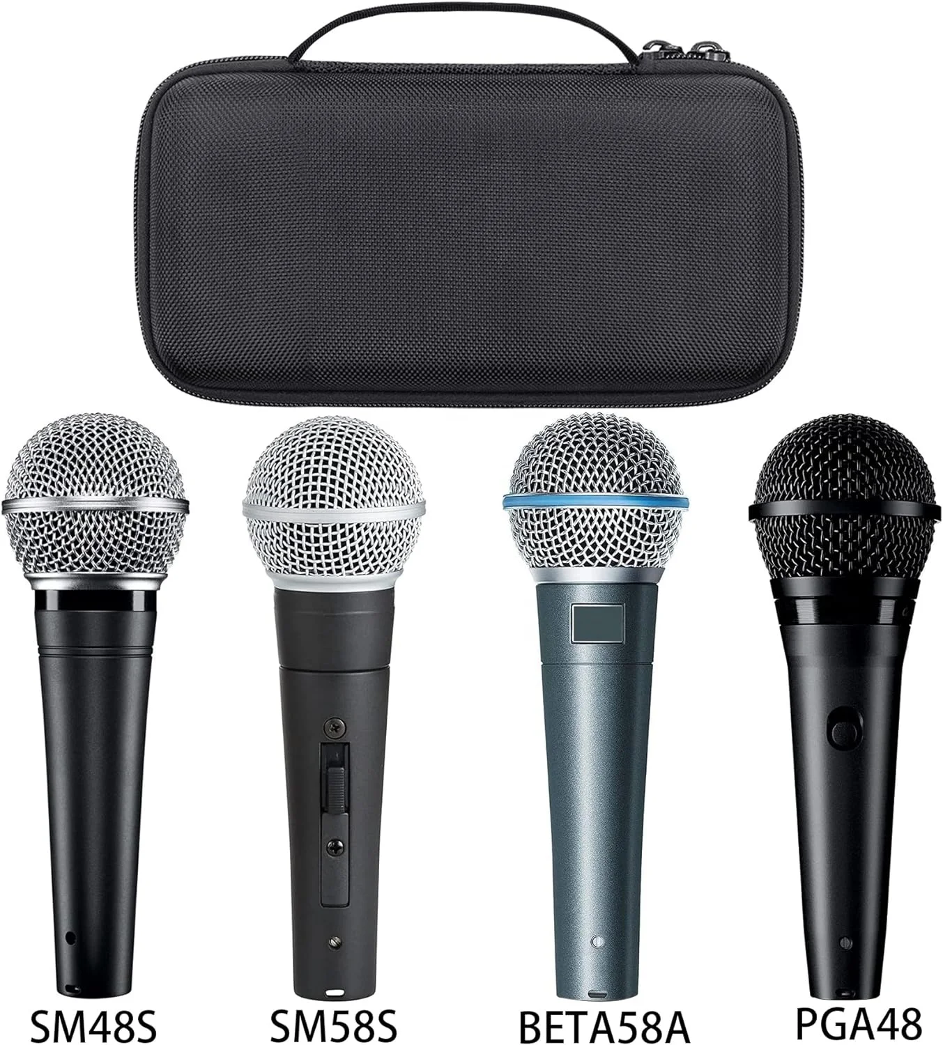 Жесткий переносной чехол для EVA совместимый с микрофоном Shure SM58/PGA48/SM48S/BETA 58A/PGA58/SV200/SV100/KSM8
