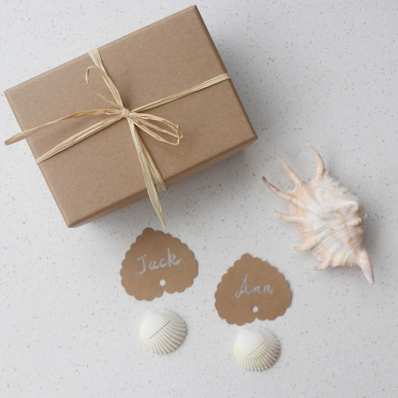 Natural Lion Shell Love Place Card Holder for Beach Wedding Natural Shell Conch Reception Table Chic Decor