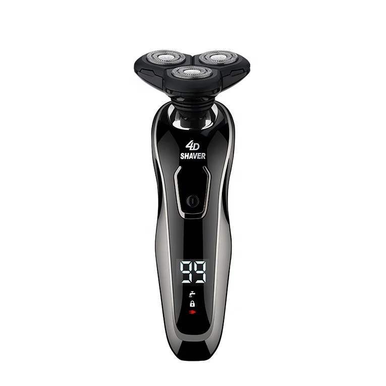YINUO USB Charging Rechargeable Electric Shaver Waterproof Cordless Triple Blade Shavers for Men