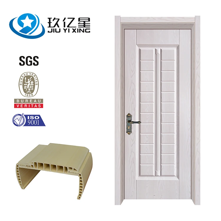 Waterproof Polish Panel Wood Plastic Composite Modern Dubai Use Wooden WPC Door