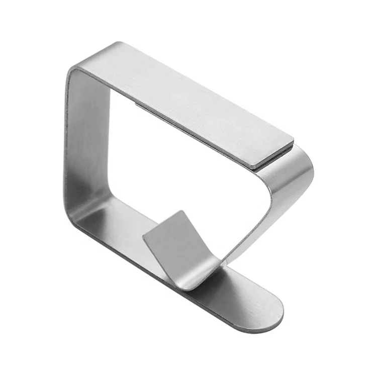 Amazon Top Sale Angular Desk Cover Clamp Stainless Steel Adjustable 2.8CM Calibre Table Cloth Clip