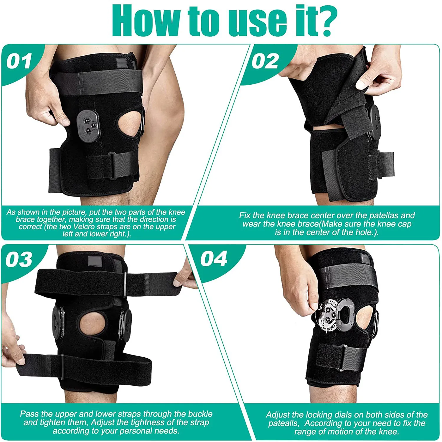 Professional Medicinal Compression Knee Brace Hinged Knee Brace Clip Joint Support Orthosis Orthopedic Knee Brace