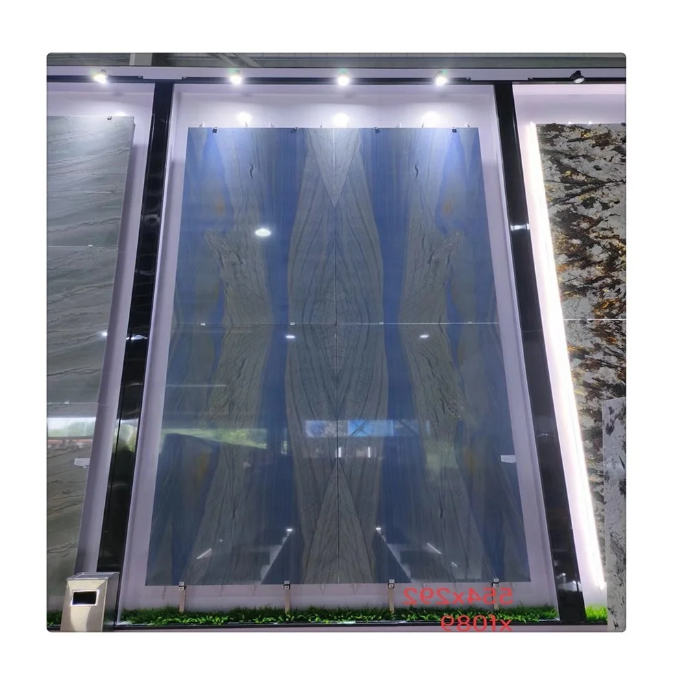 Ocean blue marble luxurious slabs for wall background