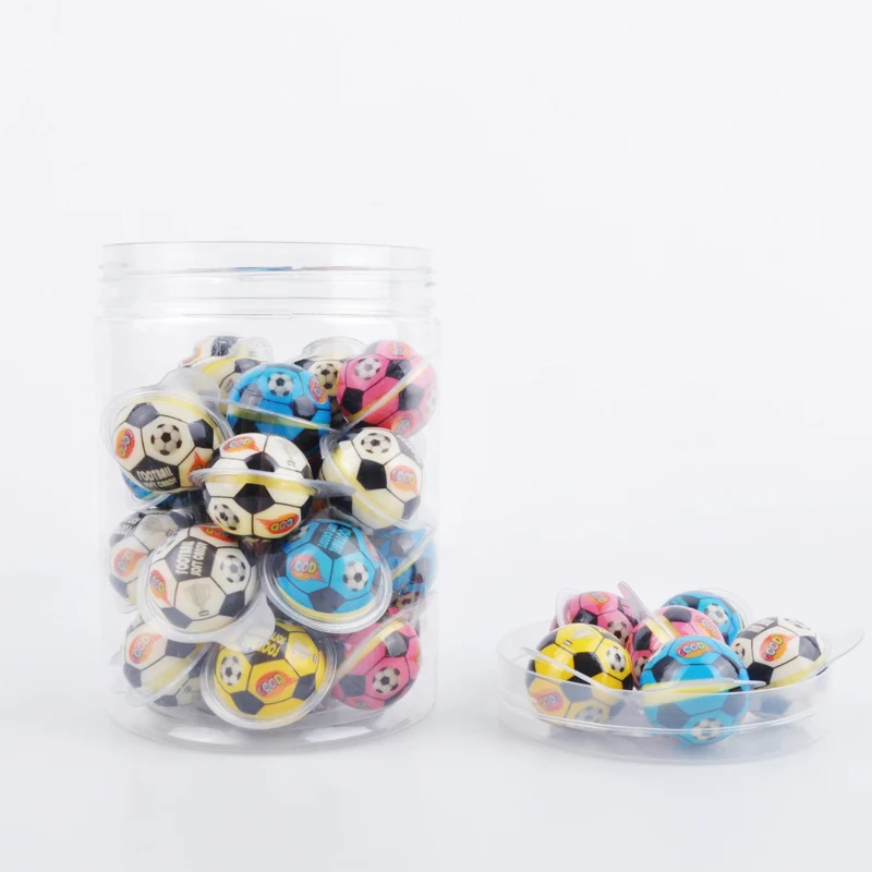 wholesale custom OEM bulk 4D gummy Realistic shape sweet snacks halal kids Multiple colors Football popping gummy eyeballs candy