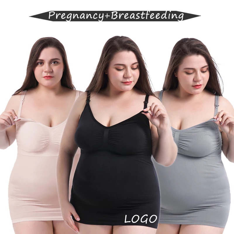 
Hot-selling Large Size Seamless Upper Buckle Pregnant Women Nursing Vest 