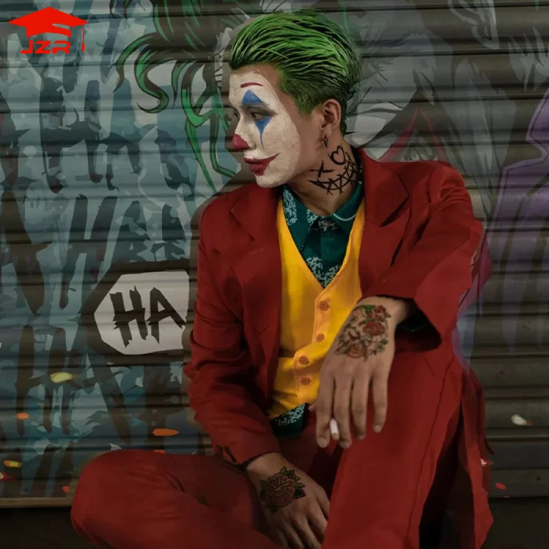 Joker Jecun Phoenix Cos Costume Clown Suit Cosplay Halloween Stage Performance Wear Four-Piece Suit