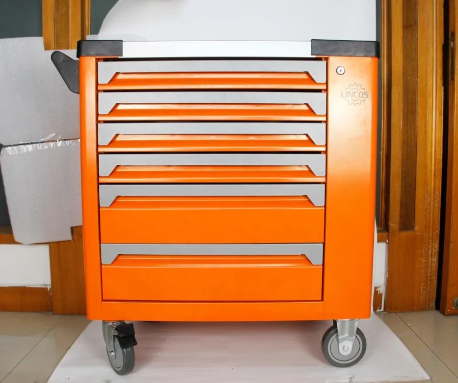 Srunv Hot Sale 7 Drawers Garage Storage Chests Steel Mechanic Roller Tool Cabinet Trolley With Tools
