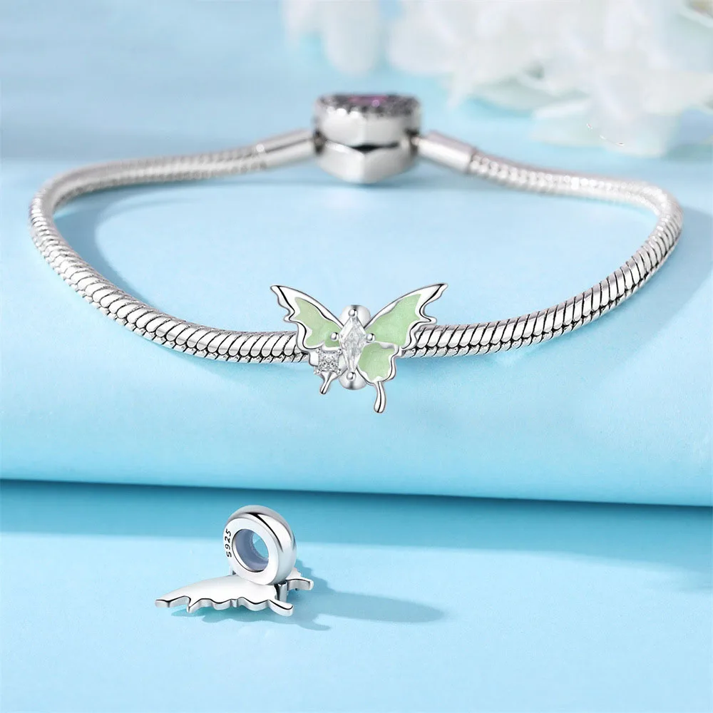 S925 Sterling Silver Butterfly Series Charm Beads DIY Jewelry Accessories Pendant Bracelet New Arrival Hot Sale Wholesale
