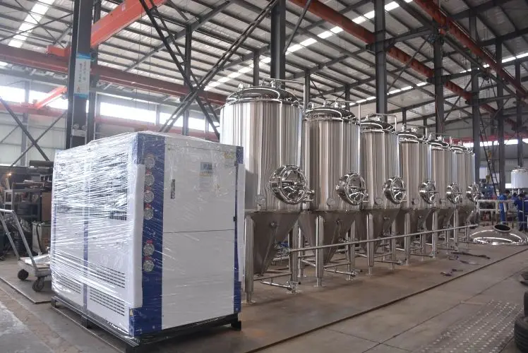 Manufacturer Cooler 5 ton 10 ton 25 ton Air cooled glycol water chiller to cool milk PHE Beverage