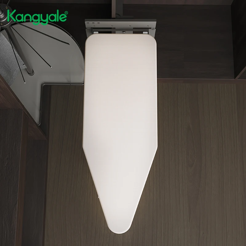 Kangyale Wardrobe New Wall Mounted Ironing Board Pull Out Retractable Folding Ironing Board