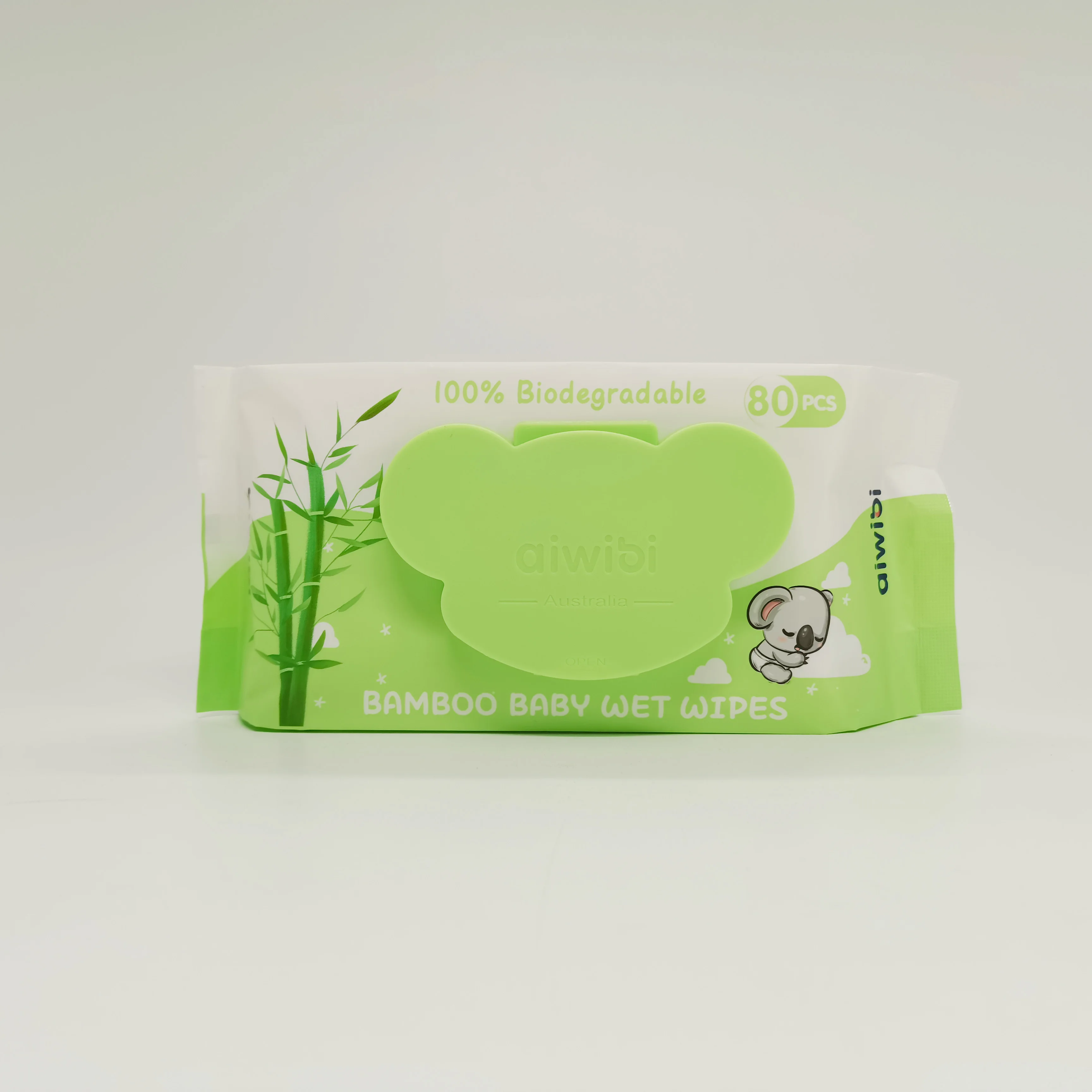 Aiwibi soft bamboo fiber fabric baby wipes delicate biodegradable organic clean and environmentally friendly baby wet wipes