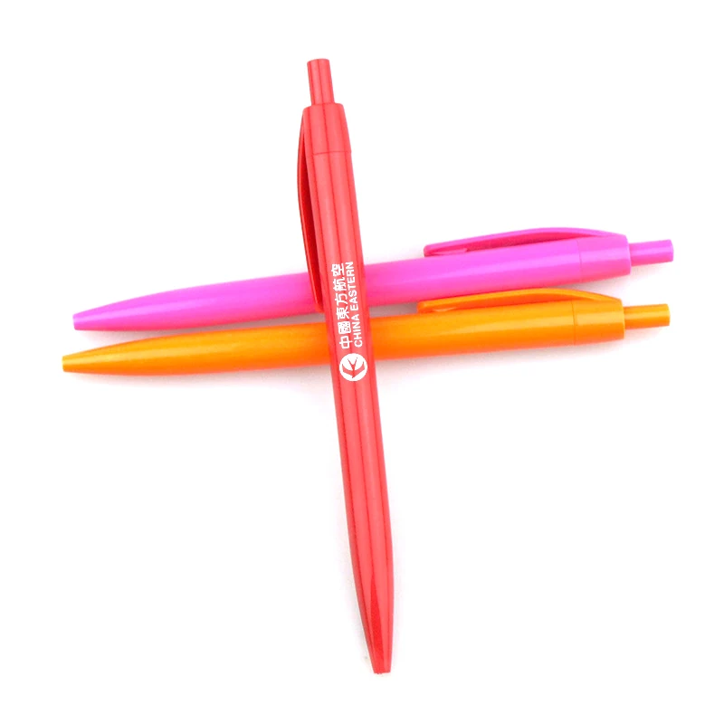 2024 New Plastic Ballpoint Pen with Clip Cheap Advertising Muti-colors Ball Pens Custom Logo