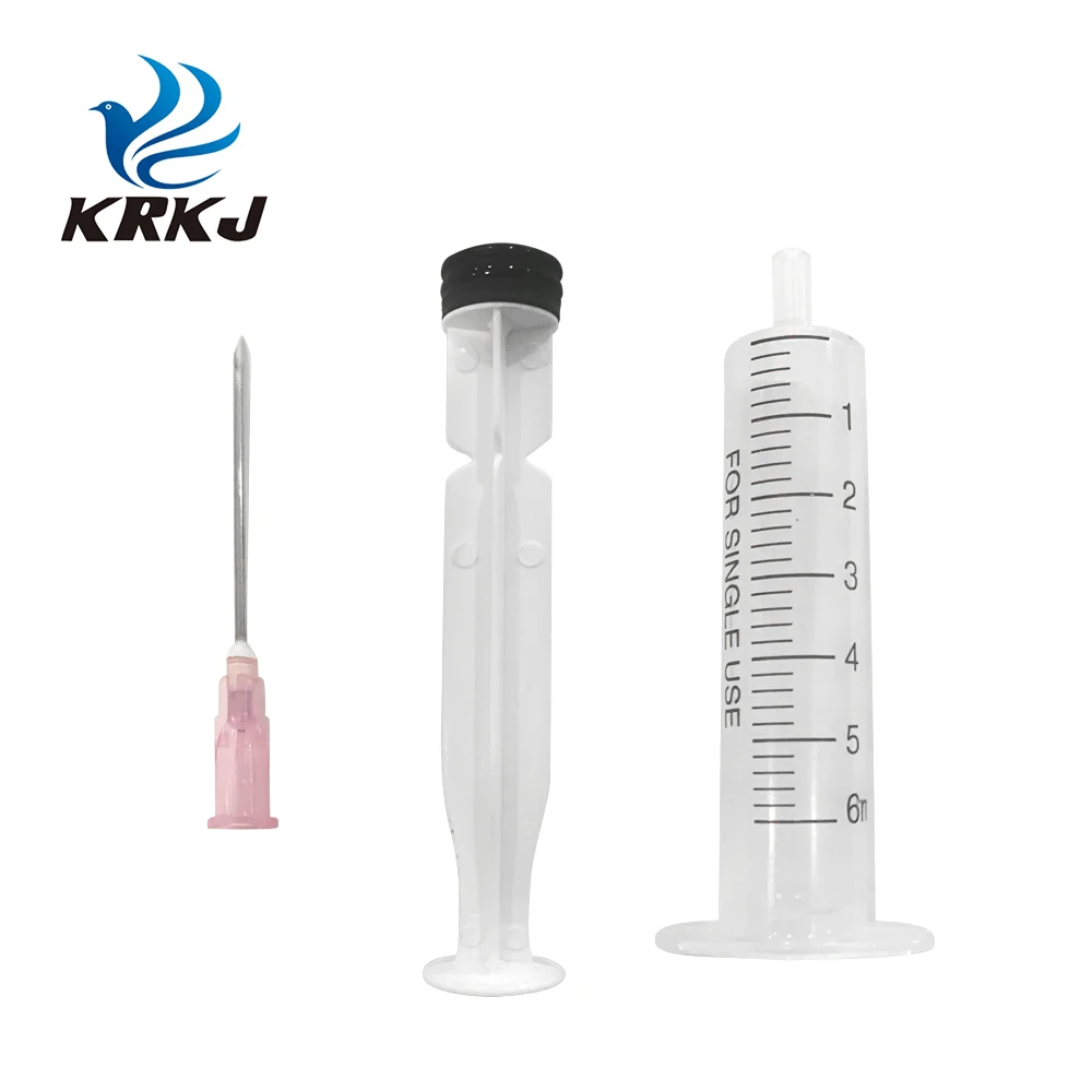 CETTIA KD312 plastic sterile disposable animal irrigation or injection syringes with needle for veterinary