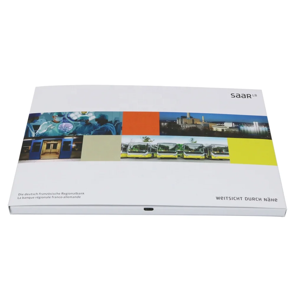 a5 lcd touch screen 5 inch video book brochure custom video greeting card printing custom hd video brochure components
