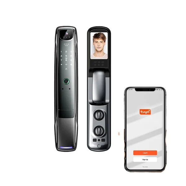 THE smart door lock commercial with  indicator and video by tuya app wifi