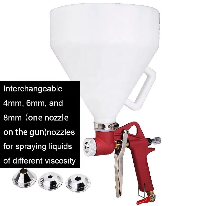 Plastic cup Air Hopper Spray Gun 1.45 Gallon Ceiling Wall Texture Paint Drywall Painting Sprayer B002