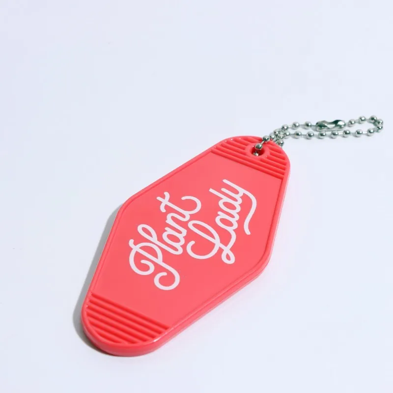 Personalized Custom Hotel Room Key Tags Motel Keychain Tag High Quality Motel key chain Rings Plastic Hotel Motel Key Tags