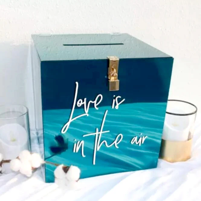 Wholesale Custom Luxury Square Mirror Acrylic Wishing Well Box