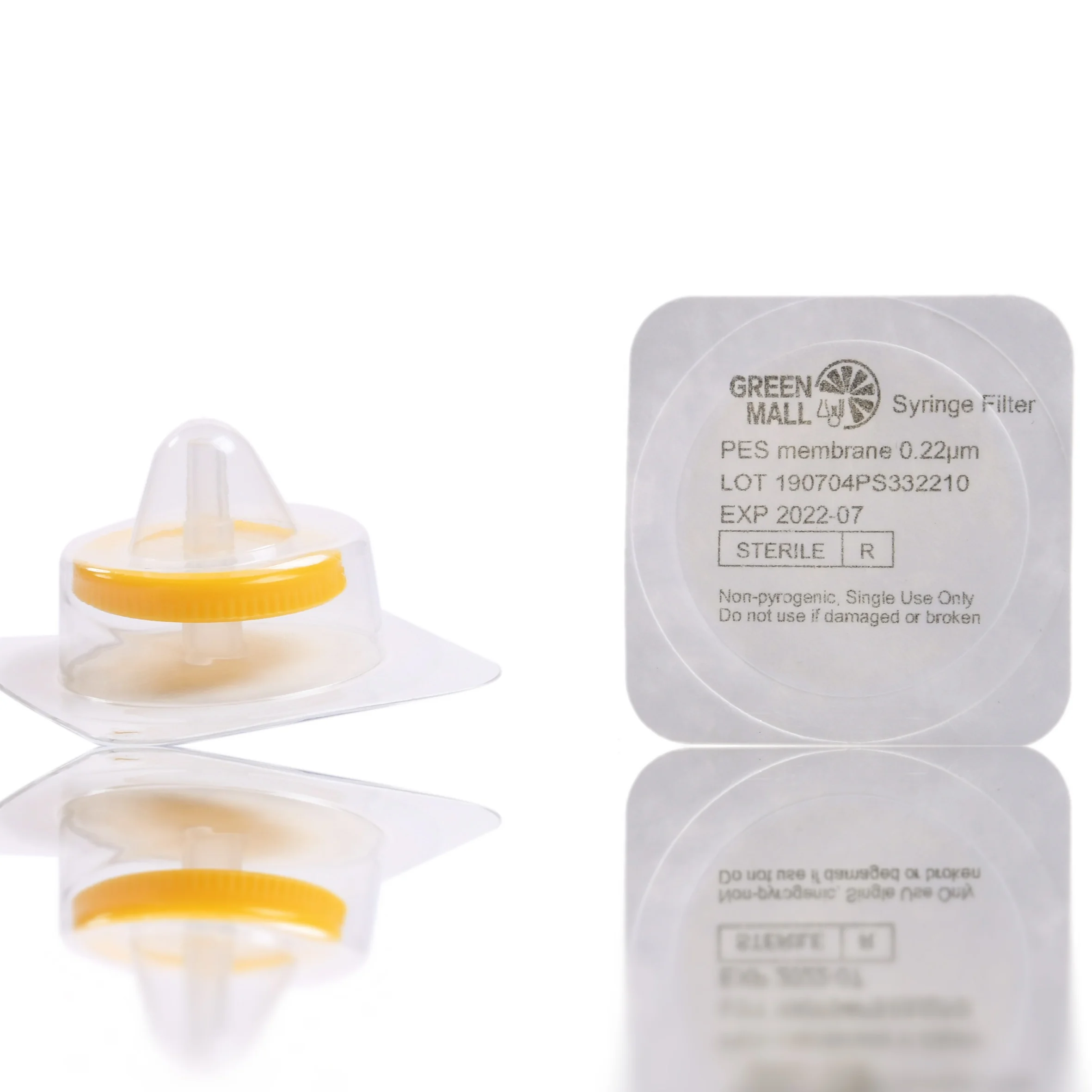 33mm 0.22um Disposable PES Sterile Syringe Filter for lab use