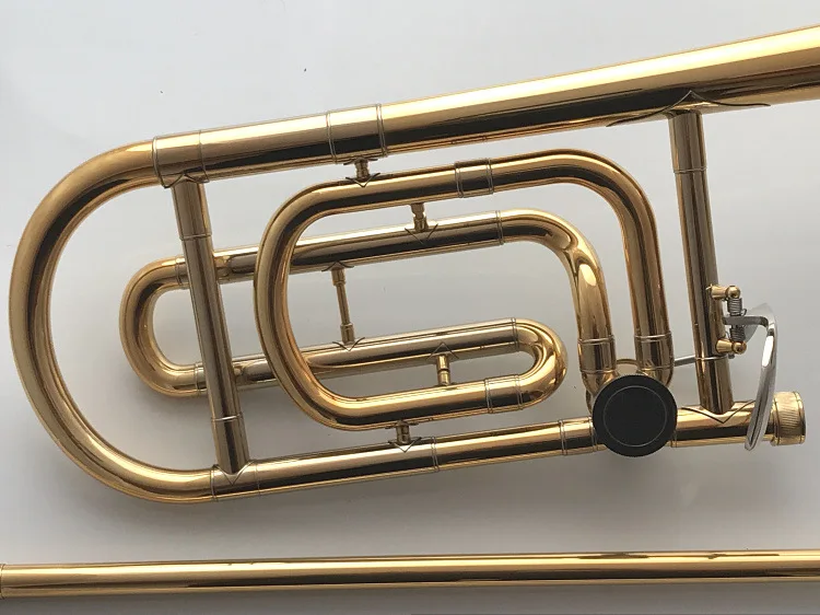 High quality Tenor trombone Gold professional performance inflected trombone adult B flat tenor trombone with bag