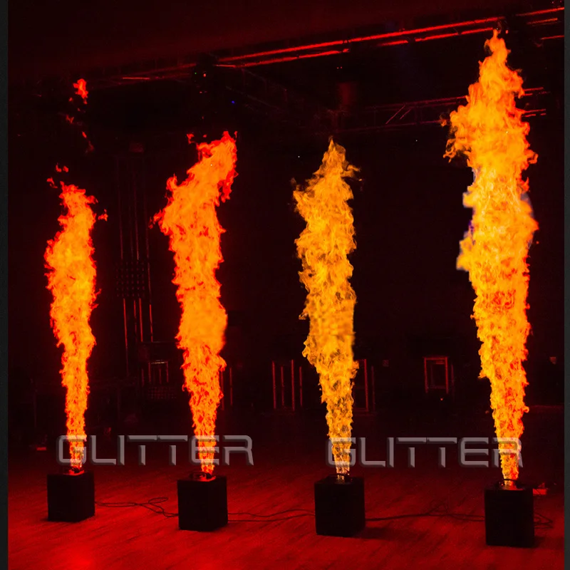 High Quality Custom DMX Fire Spray Thrower Machine Double Head Fire Machine Flame Projector