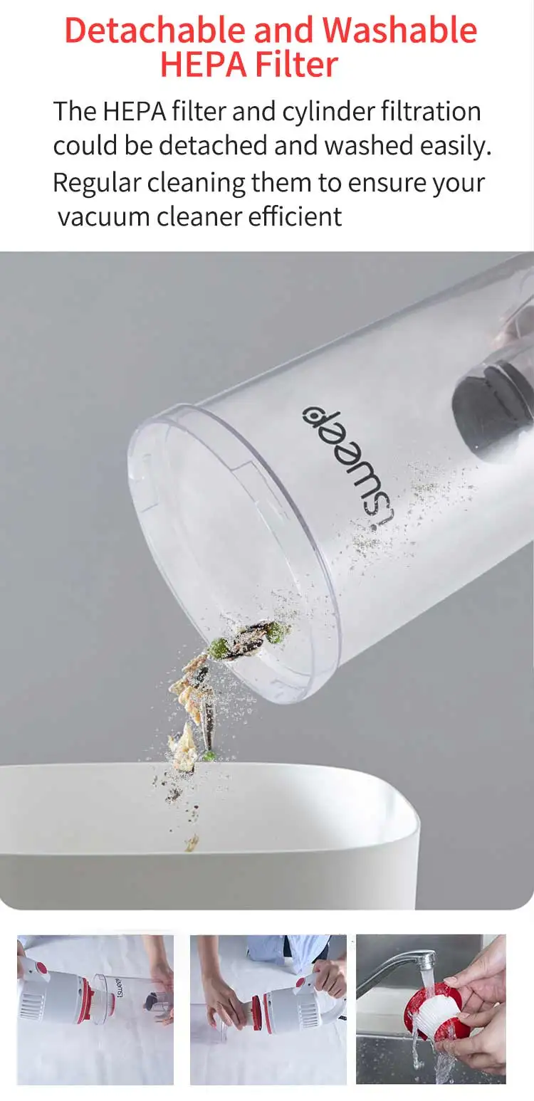 Bagless Silent Corded Stick Vacuum Cleaner