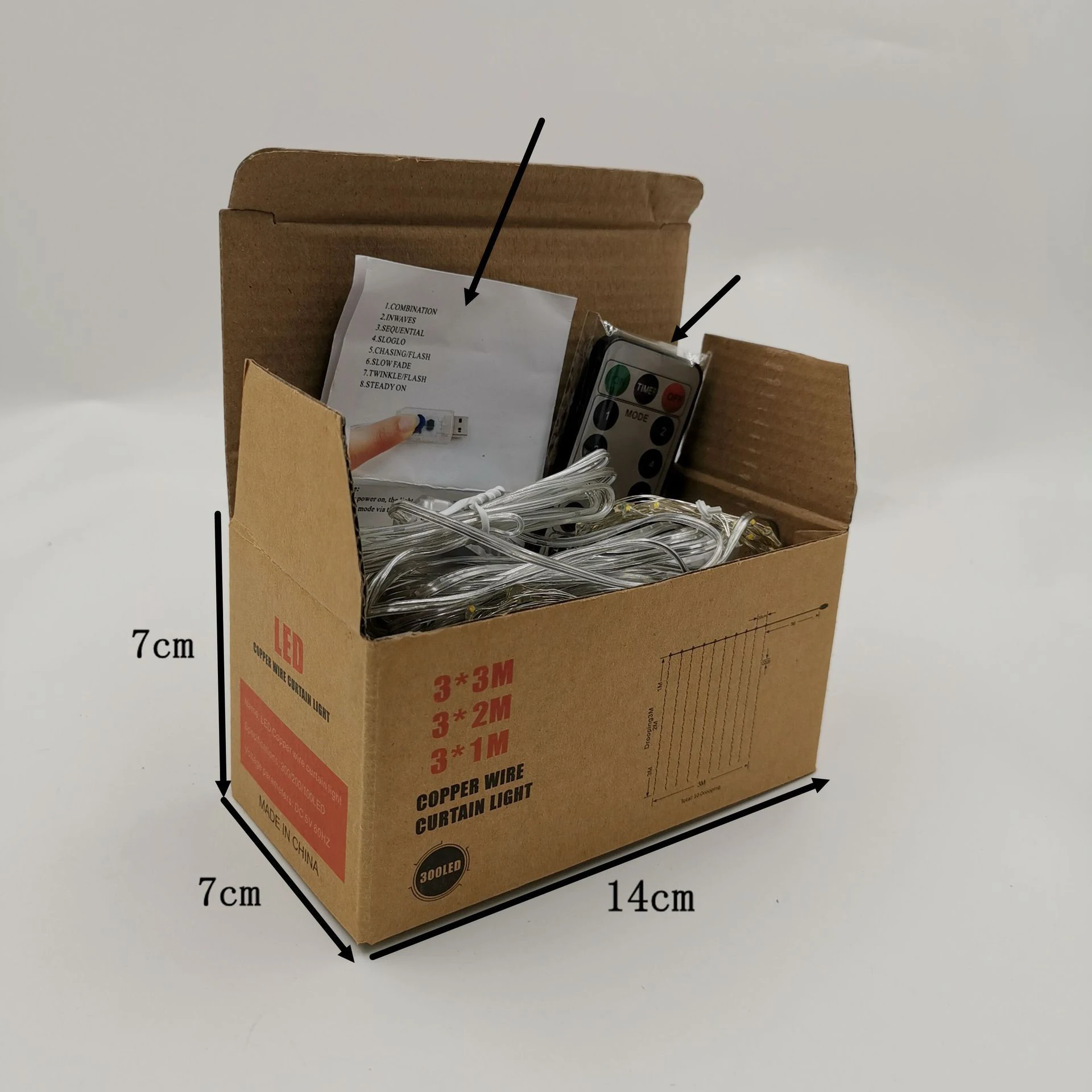 LED Rainbow Curtain Lights USB Remote Control Multi-Function String Lights Bedroom Background Copper Wire Curtain Light String