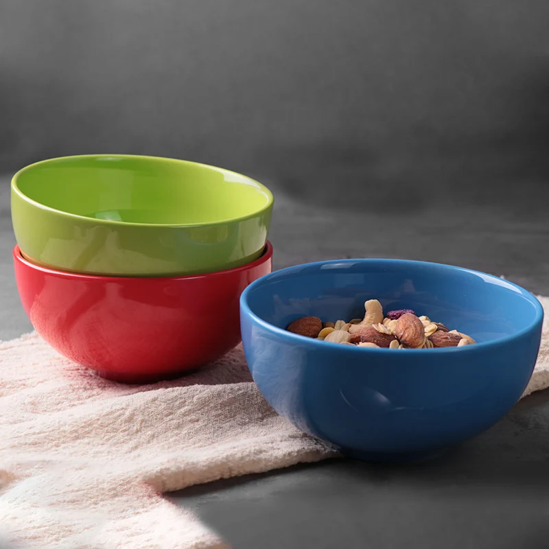 New design porcelain catering serving bowls colorful Cereal bowl soup ceramic bowl for buffet
