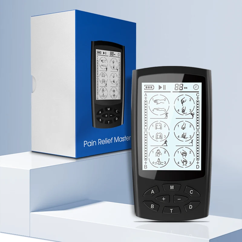 Professional Portable TENS Machine Nerve Pain Relief Muscle Stimulation Lower-Frequency Pulse Massager with Adjustable Settings