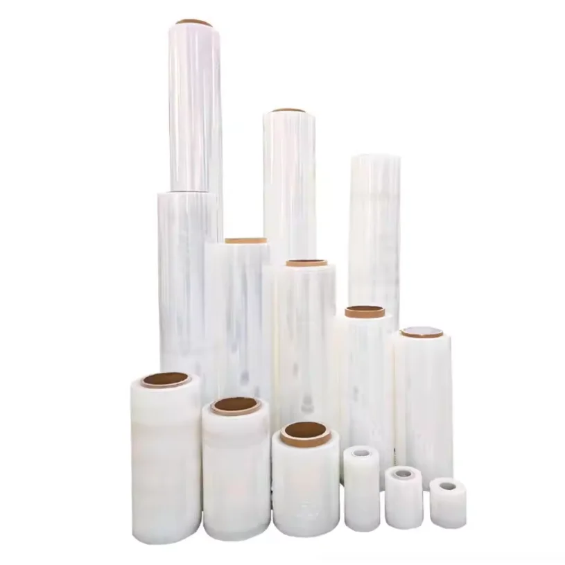 Store Transparent PE Mini Wrap Pallet Stretch Film Plastic Industrial Shrink Film with Dispense for Food and Chocolate