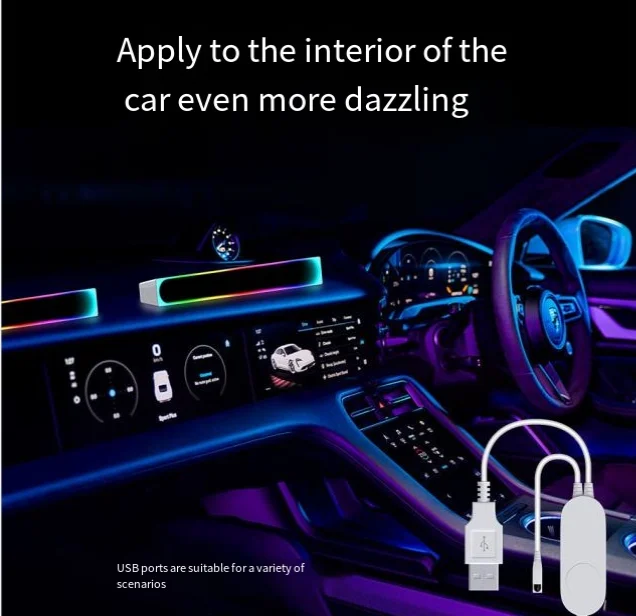 RGB Music Sync Color Changing Voice Sound Controlled Stand Lights with APP Rechargeable LED Rhythm Lighting for Home Party Game