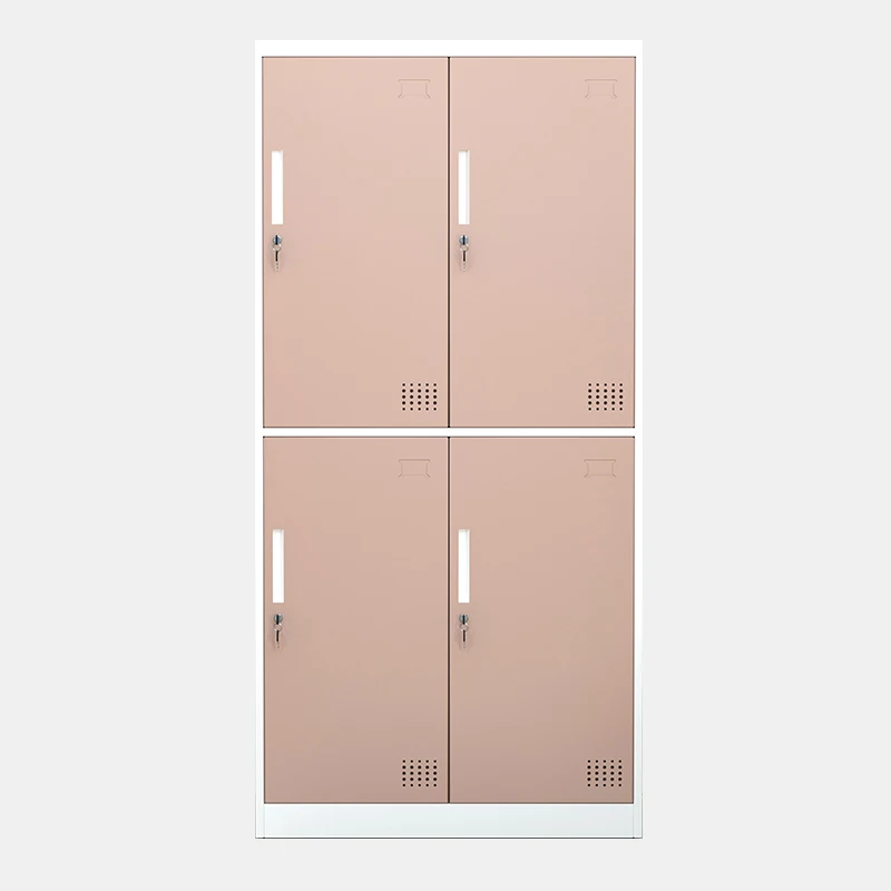 Customized metal locker gym clothes storage steel 4 doors bedroom swimming pool vertical steel locker