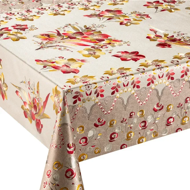 PVC film wholesale washable waterproof easy to clean table cloth roll plastic tablecloth