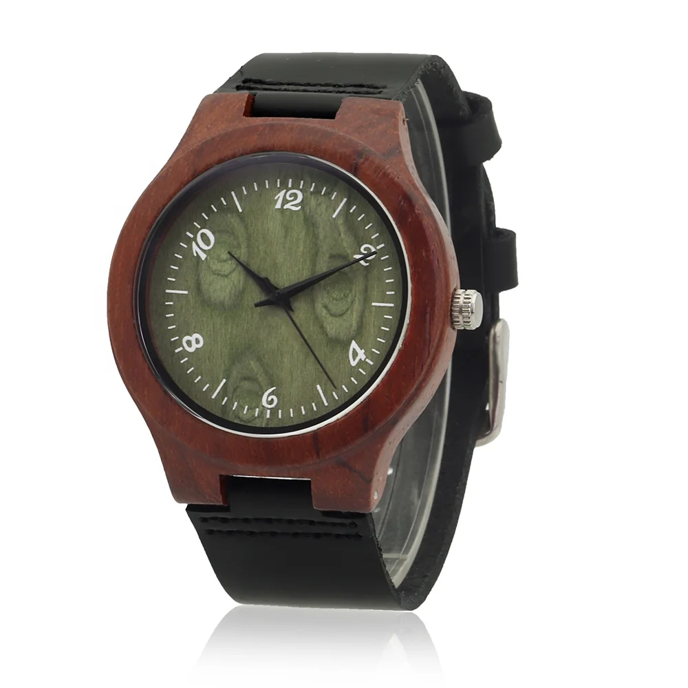 Good GOOD BRAND Minimalist Wood Watch Custom Wooden Wristwatch Leather Strap for Men and Women
