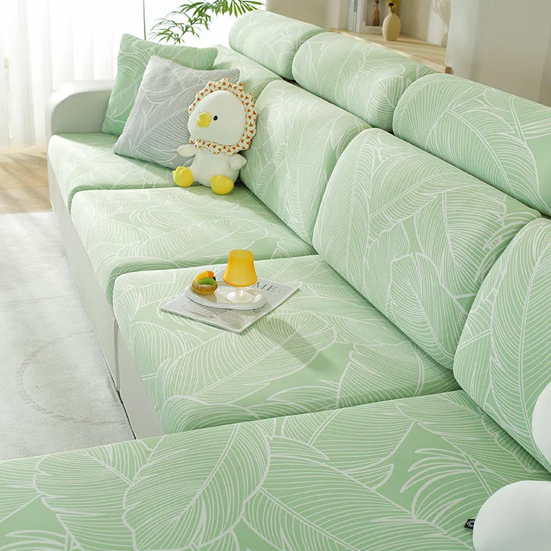 Sofa cover ice silk summer sofa cover hat universal all inclusive elastic anti slip